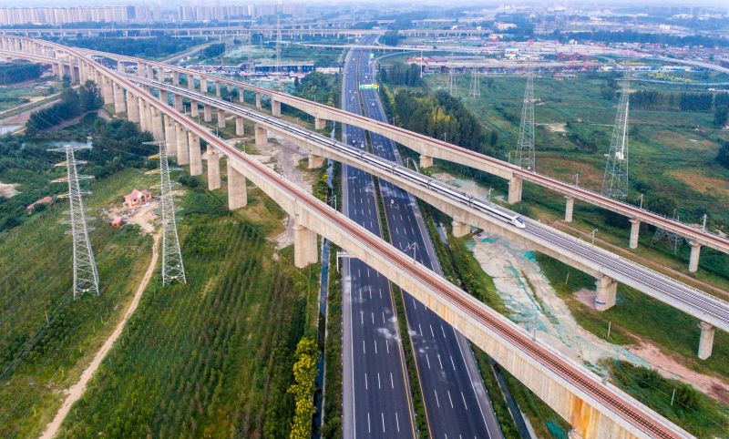 郑徐客专跨连霍高速公路特大桥