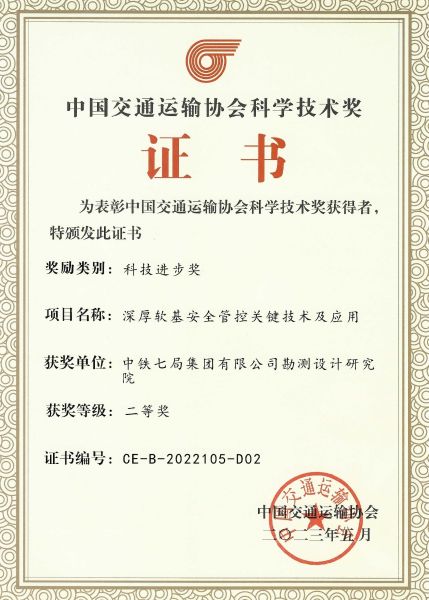 获奖证书